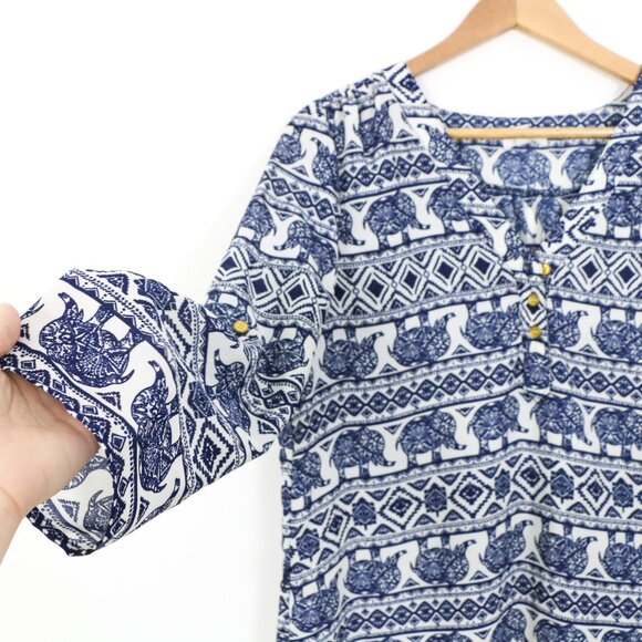 *Ardene Elephant Print Long Sleeve Tunic - Picture 4 of 7